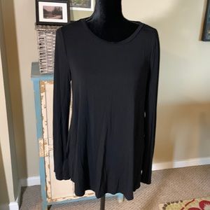 Cupio Black Jersey Long Sleeve Top. Size Large
